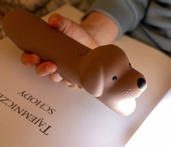 Latarka silikonowa Pies Rabbit & Friends na USB - Buddy