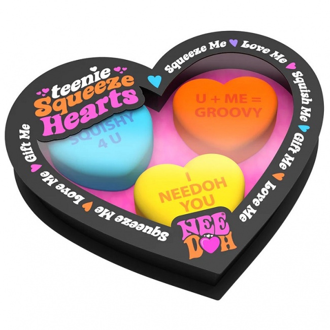 Sensoryczny gniotek Schylling - Needoh Teenie Squeeze Hearts