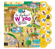 Książka "Co słychać? W zoo. 10 odgłosów" Wydawnictwo Aksjomat