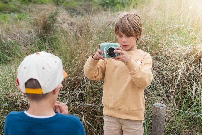 Aparat dla dzieci drukujący zdjęcia Zoofamily z dinozaurem, zielony