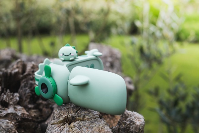 Kamerka video dla dzieci z aparatem The Zoofamily w kolorze zielonym, dinozaur, dino