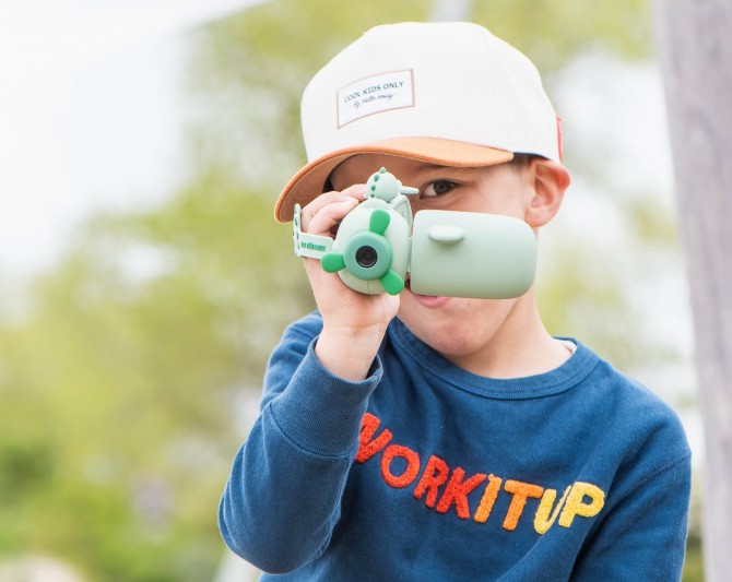 Kamera do nagrywania filmów dla dzieci Zoofamily z dinozaurem, zielona