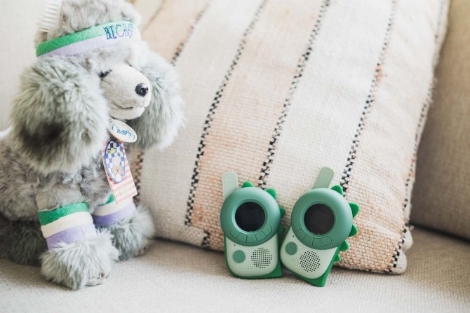 Walkie talkie, krótkofalówka dla dzieci The Zoofamily w kolorze zielonym, dino