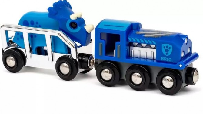 Brio World Zestaw z dinozaurem triceratopsem, niebieski