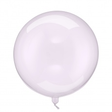 Balon foliowy Kula Party Deco - Transparentny fiolet 40 cm