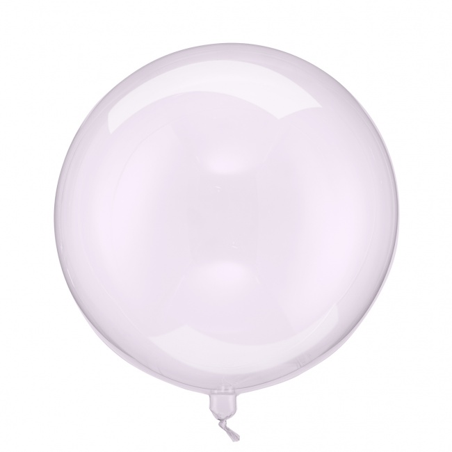 Balon foliowy Kula Party Deco - Transparentny fiolet 40 cm