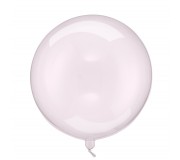 Balon foliowy Kula Party Deco - Transparentny róż 40 cm