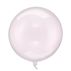 Balon foliowy Kula Party Deco - Transparentny róż 40 cm