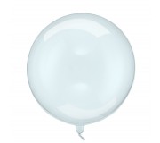 Balon foliowy Kula Party Deco - Transparentny niebieski 40 cm