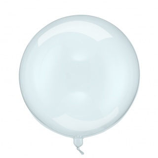 Balon foliowy Kula Party Deco - Transparentny niebieski 40 cm