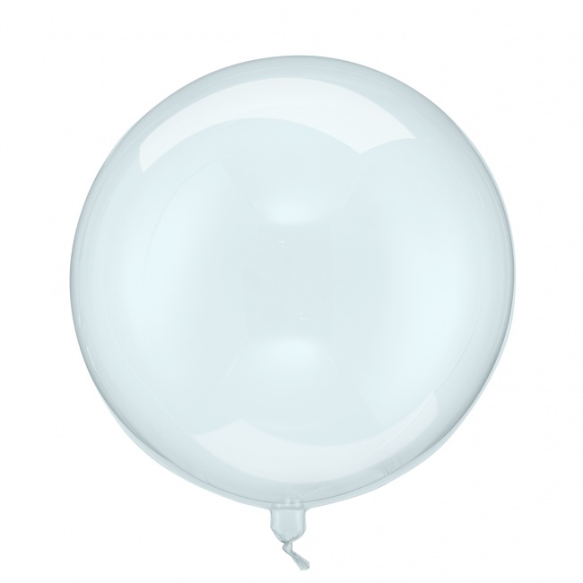 Balon foliowy Kula Party Deco - Transparentny niebieski 40 cm