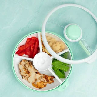 Duży pojemnik na przekąski Snack Spinner Gobe - Mint Green