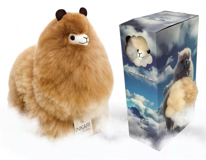 Puszysta maskotka z wełny Alpaka Inkari