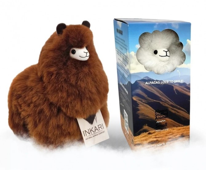 Puszysta maskotka z wełny Alpaka Inkari