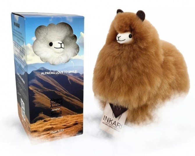 Puszysta maskotka z wełny Alpaka Inkari