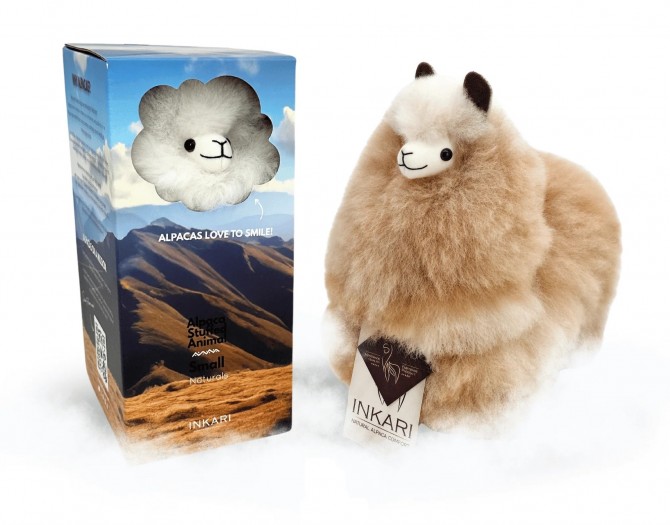 Puszysta maskotka z wełny Alpaka Inkari