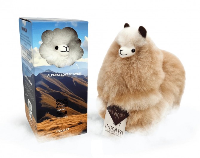 Puszysta maskotka z wełny Alpaka Inkari
