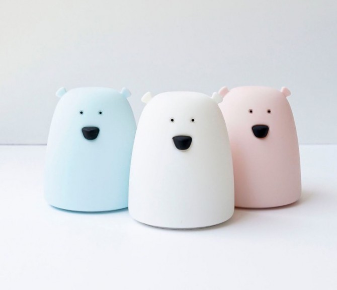 Lampka miś mała na baterie Rabbit & Friends zmieniająca kolory