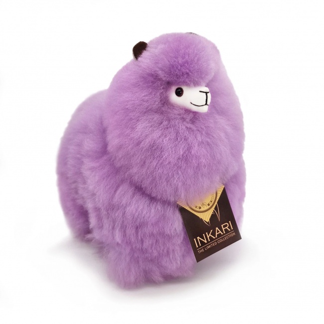 Puszysta maskotka Alpaka Inkari Rainbows - Violet 23 cm