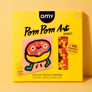 Zestaw kreatywny do wyklejania pomponami OMY - Donut