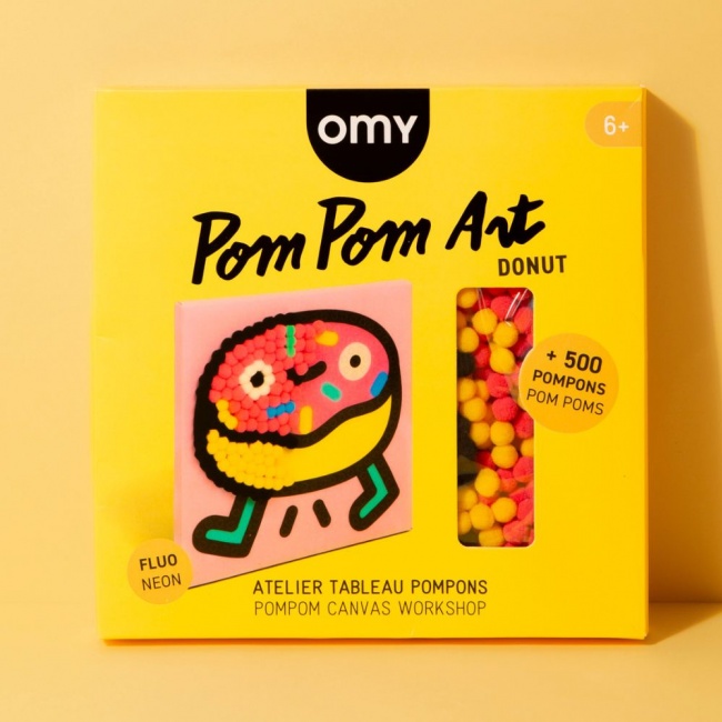 Zestaw kreatywny do wyklejania pomponami OMY - Donut