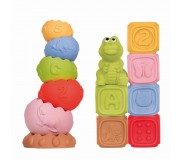 Klocki sensoryczne, piramida, zwierzątko - Tullo zestaw edukacyjny Montessori 13 szt.