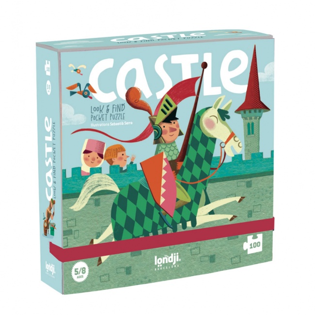 Puzzle kieszonkowe z grą obserwacyjną Londji - Zamek 100 el.