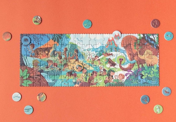 Puzzle kieszonkowe z grą obserwacyjną Londji - Mamut 100 el.