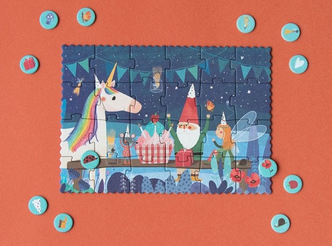 Puzzle z grą Londji Jednorożec 24 elementy