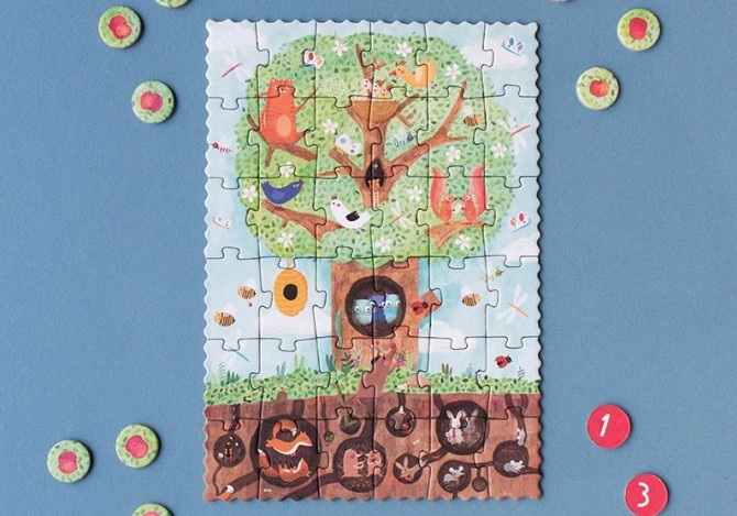 Puzzle z grą obserwacyjną Londji - Jabłonka 36 elementów