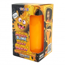 Zestaw JGGLY SLIME FLUO GLOW TUBAN – pomarańczowy 430g