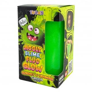Zestaw JGGLY SLIME FLUO GLOW TUBAN – zielony 430g