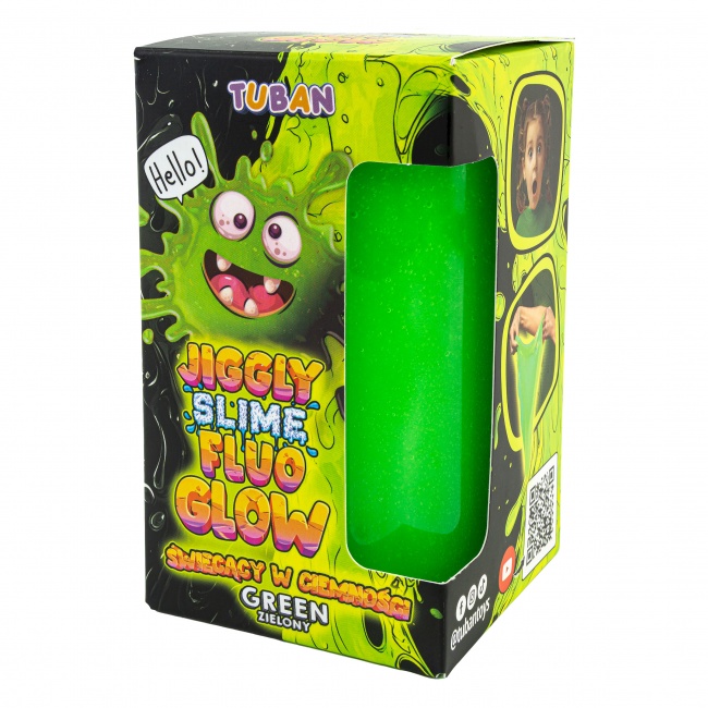 Zestaw JGGLY SLIME FLUO GLOW TUBAN – zielony 430g