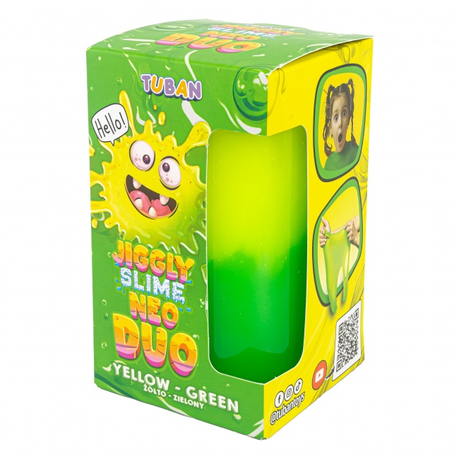Zestaw JIGGLY SLIME NEO DUO TUBAN – żółto-zielony 430g