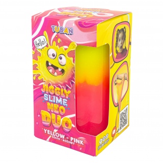Zestaw JIGGLY SLIME NEO DUO TUBAN – żółto-różowy 430g