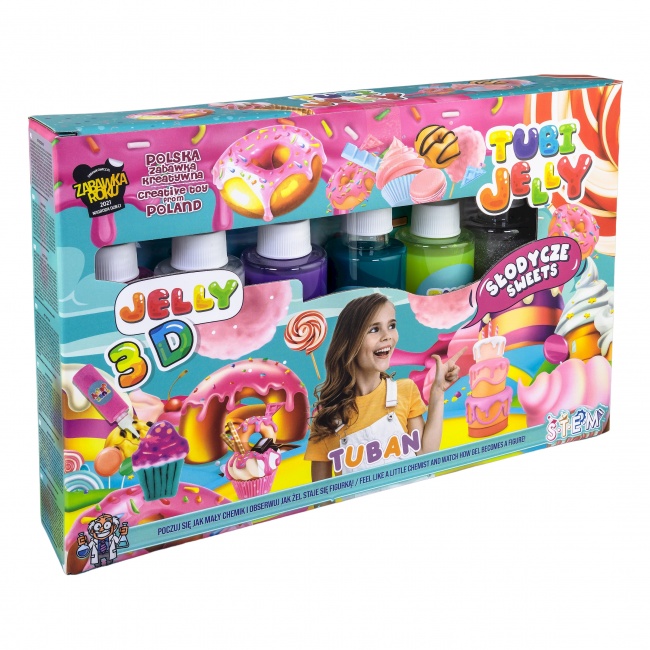 Zestaw Tubi Jelly TUBAN 6 kolorów - Słodycze