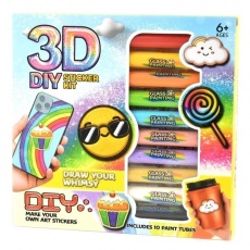 Kolorowe markery dla dzieci Robetoy do malowania 3D - 10 sztuk