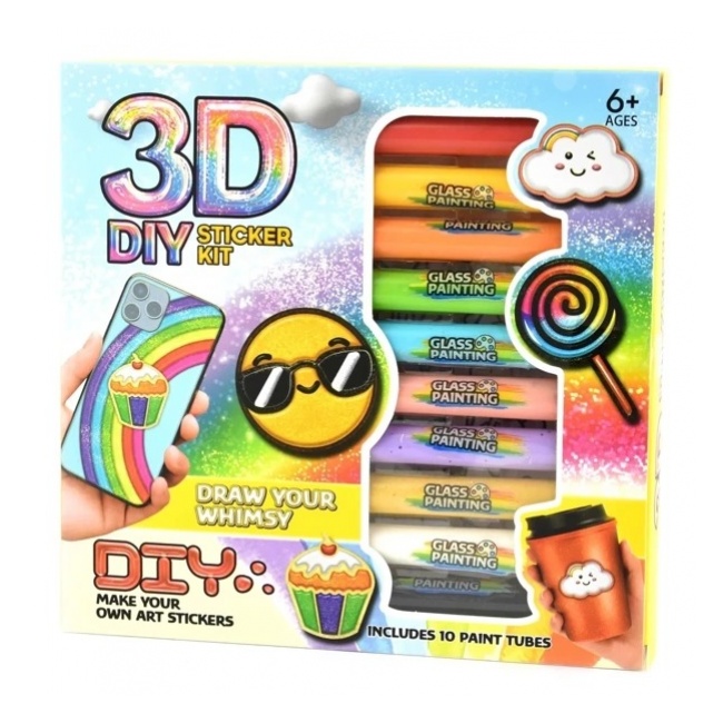 Kolorowe markery dla dzieci Robetoy do malowania 3D - 10 sztuk