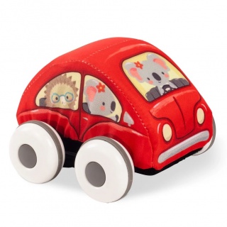 Materiałowy pojazd naciągany Tiger Tribe - czerwony