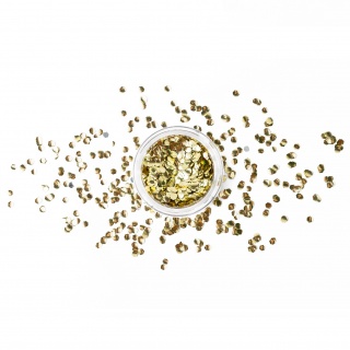 Brokat do twarzy Party Deco - Piegi na twarz złoty