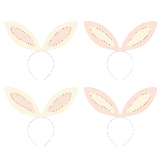 Opaska do włosów Party Deco - Uszy królika 12,5 x 29 cm