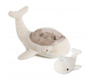 Projektor z grzechotką Tranquil Whale™ Cloud B - Wieloryb biały