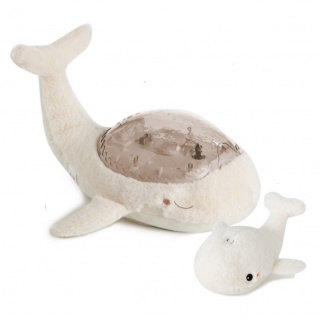 Projektor z grzechotką Tranquil Whale™ Cloud B - Wieloryb biały