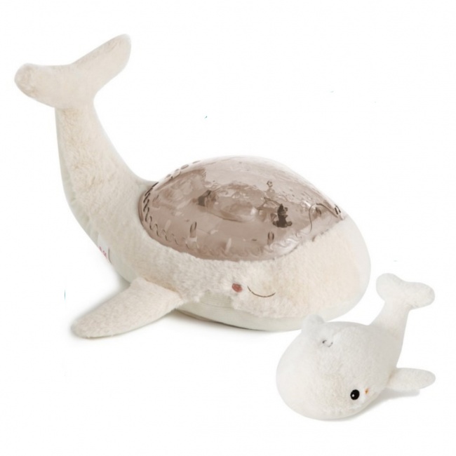 Projektor z grzechotką Tranquil Whale™ Cloud B - Wieloryb biały