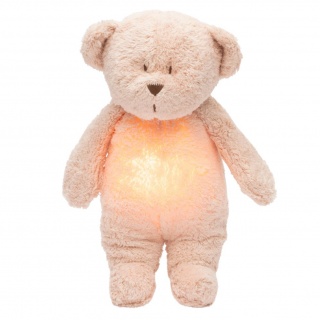 Szumiący miś z lampką Organic Moonie 2.0 - Rose