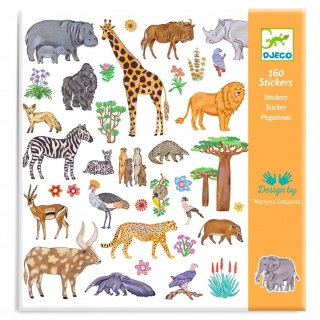 Zestaw naklejek 160 szt Djeco - Kenia