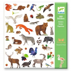 Zestaw naklejek 160 szt Djeco - Fauna