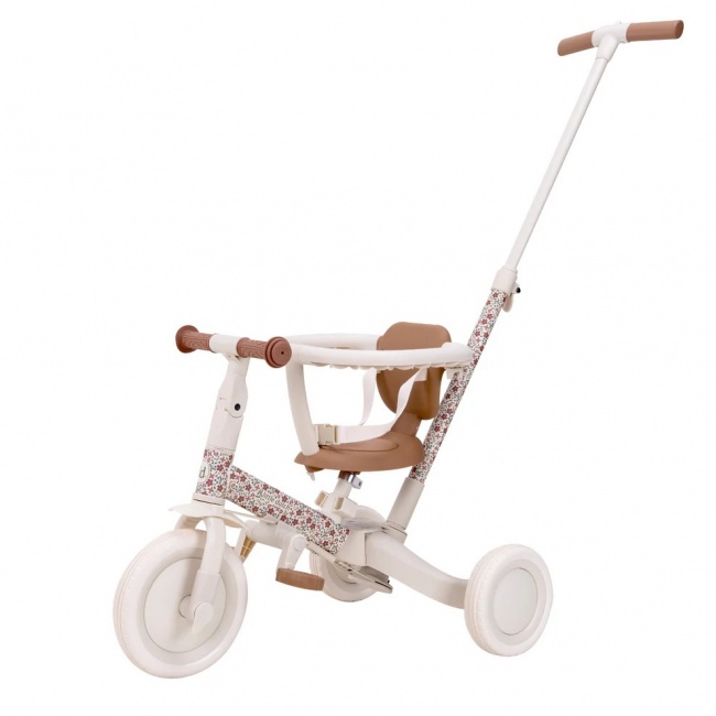 Rowerek trójkołowy 4w1 z rączką Little Dutch - Sunny Flower