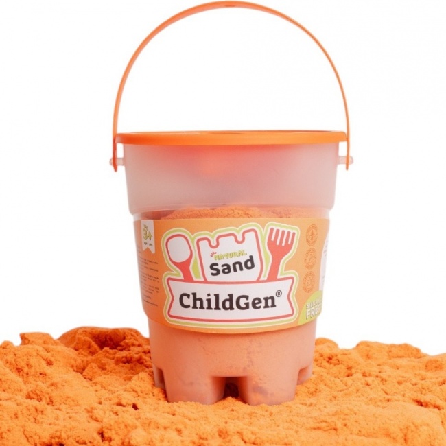 Piasek kinetyczny, 100% naturalny ChildGen - Pomarańczowy 500g