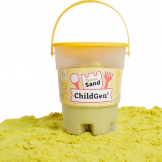 Piasek kinetyczny, 100% naturalny ChildGen - Żółty 500g
